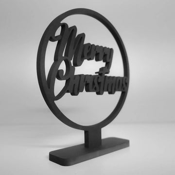 Merry Christmas Schriftzug mit Umrandung | 23.6 x 20 cm