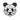 Panda-Wandkunst auf weissem Hintergrund
